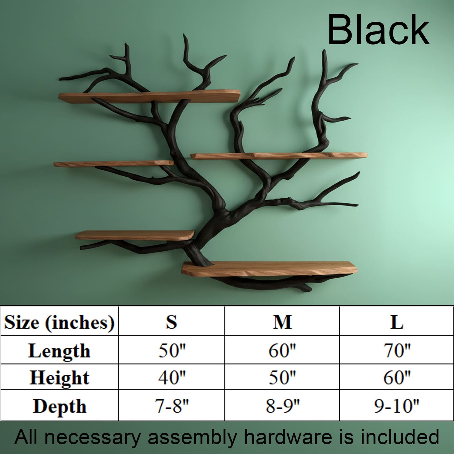 Floating bookshelf driftwood branch art solid wood bookcase wall mounted shelves