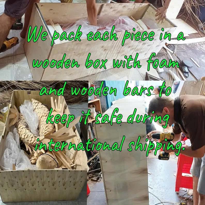 Rattan pendant light dolphin lamp fish chandelier light woven art deco lamp unique kitchen island lighting UniqueLightingCraft