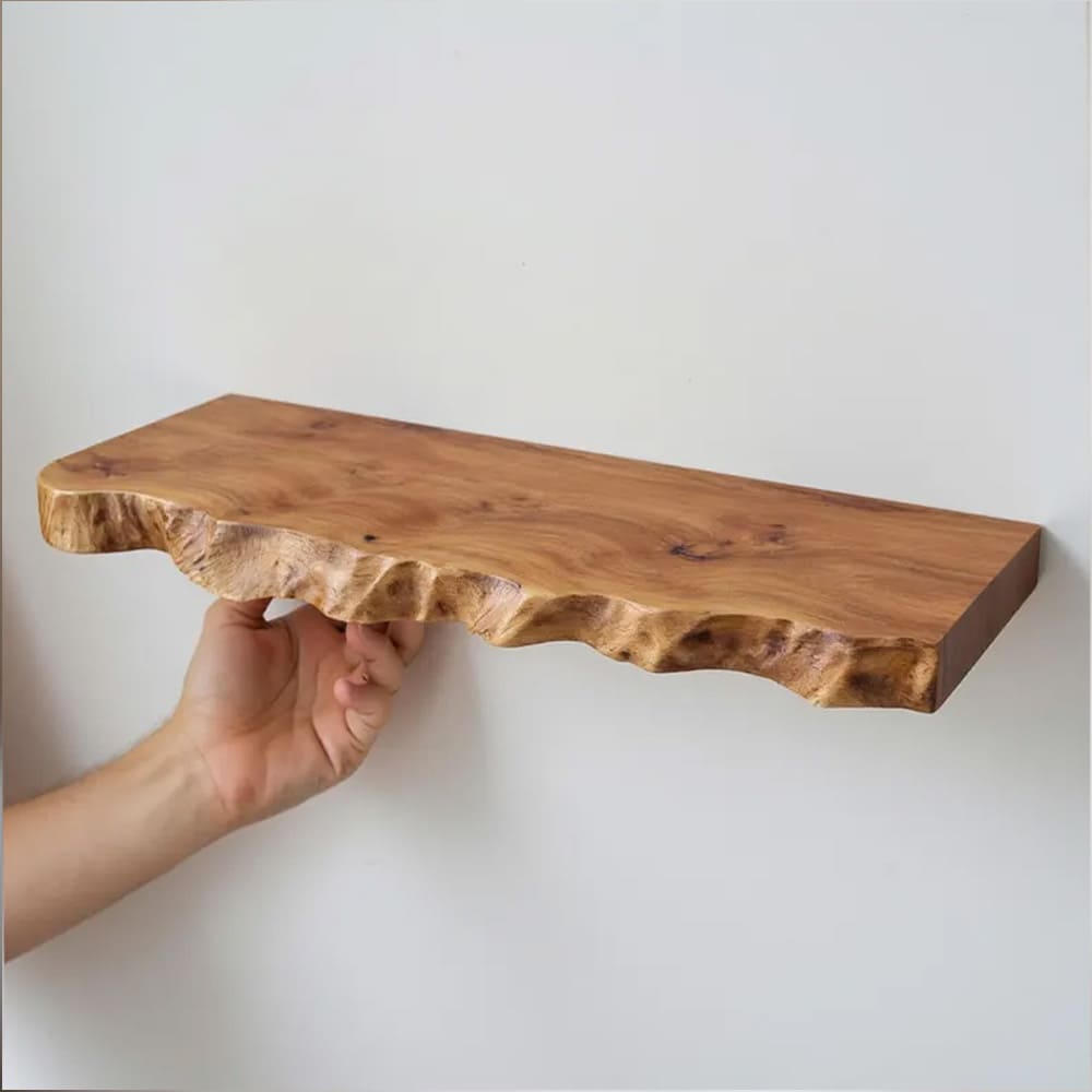 Live edge floating shelves art wood floating shelf wall mount bookshelf decor