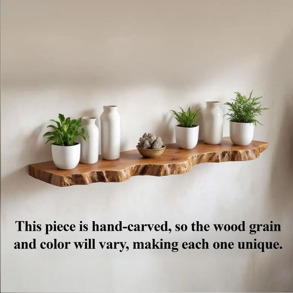 Live edge floating shelves art wood floating shelf wall mount bookshelf decor