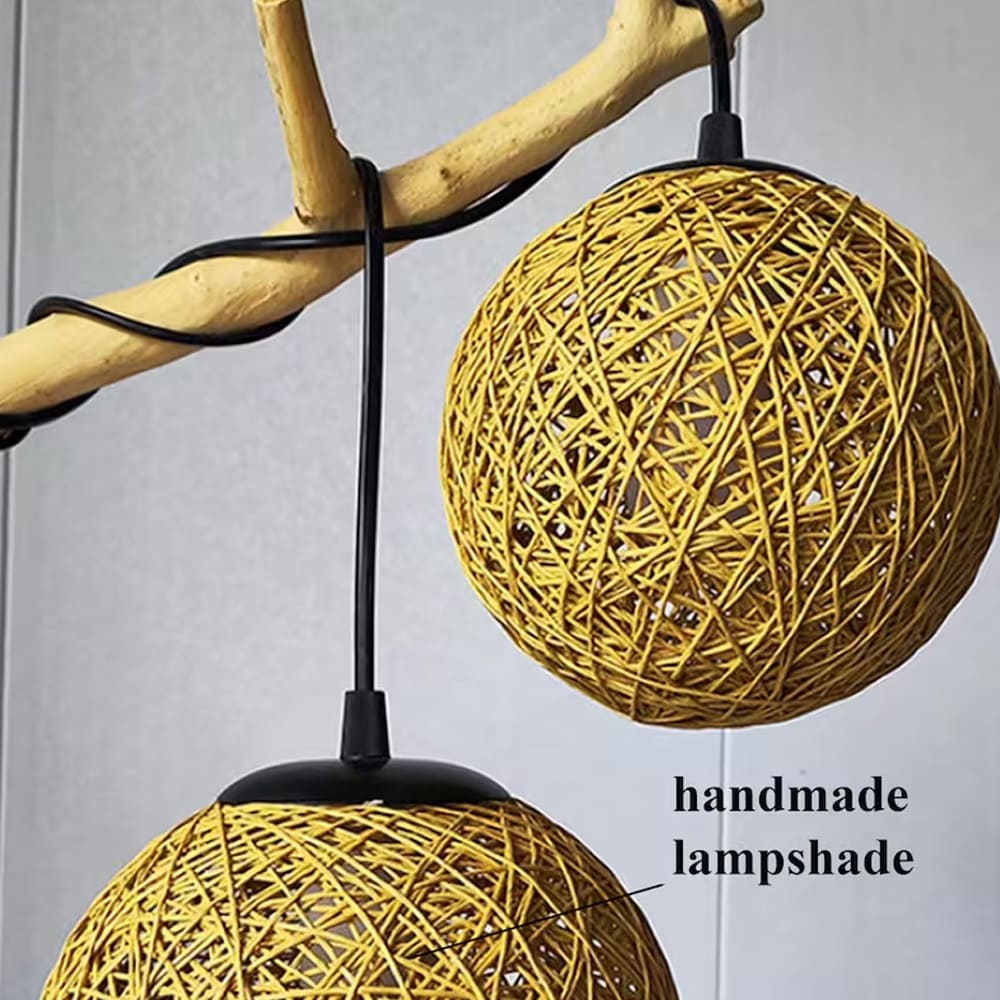 Tree floor lamp for living room natural driftwood lighting rustic wood standing lamp home art