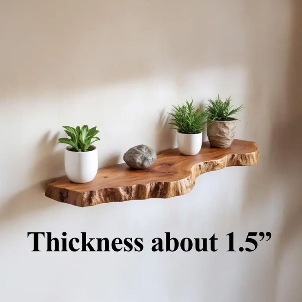 Live edge floating shelves art wood floating shelf wall mount bookshelf decor
