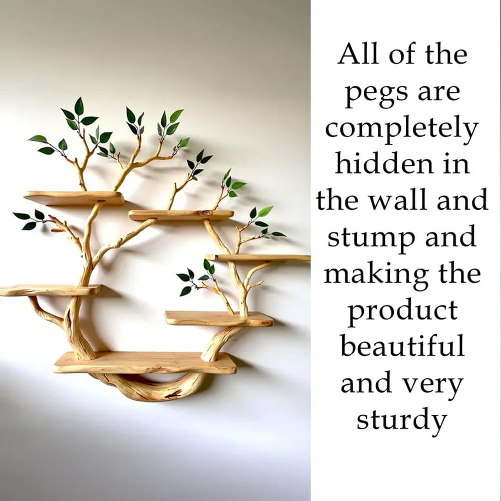 Tree branch book shelves wall mount driftwood floating shelf rustic shelving unique gift for mom