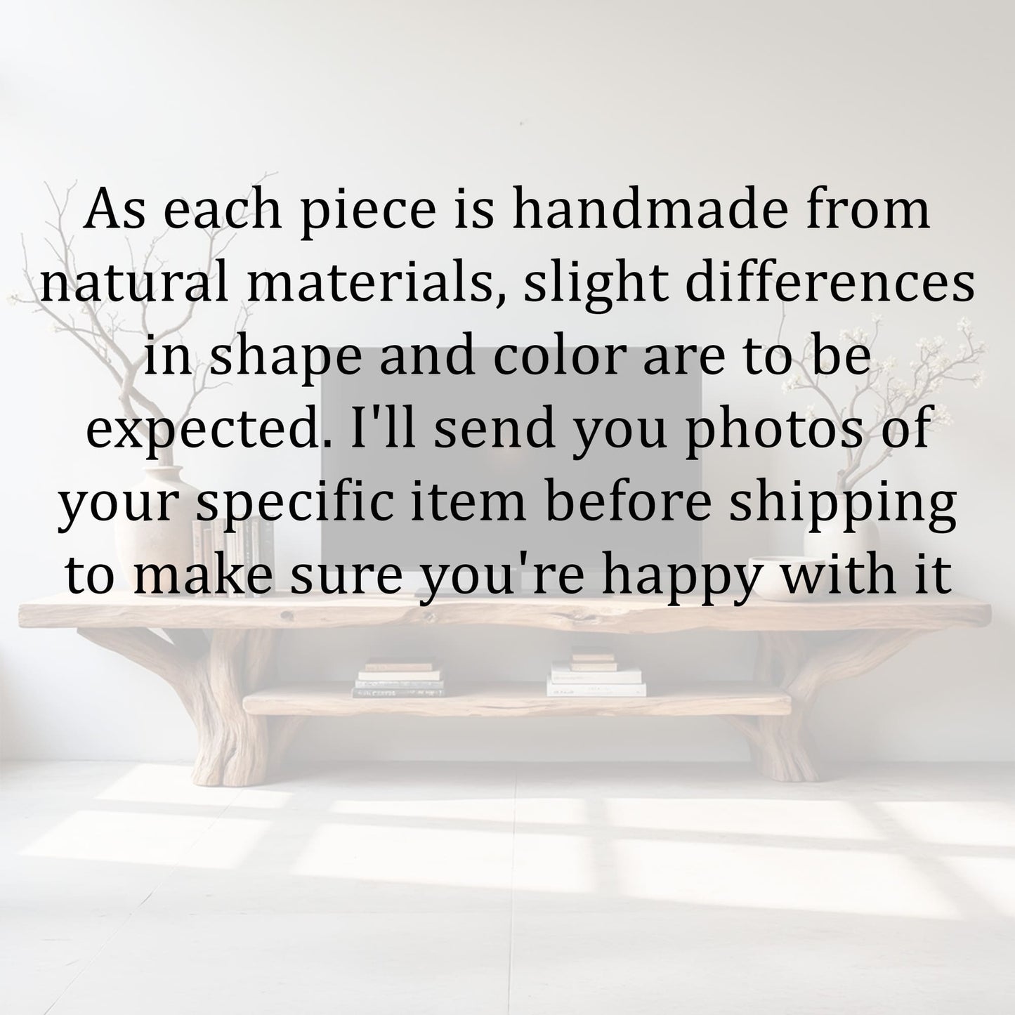 Natural driftwood tv stand live edge monitor shelving wall mount monitor stand solid tree branch console table wood storage bench