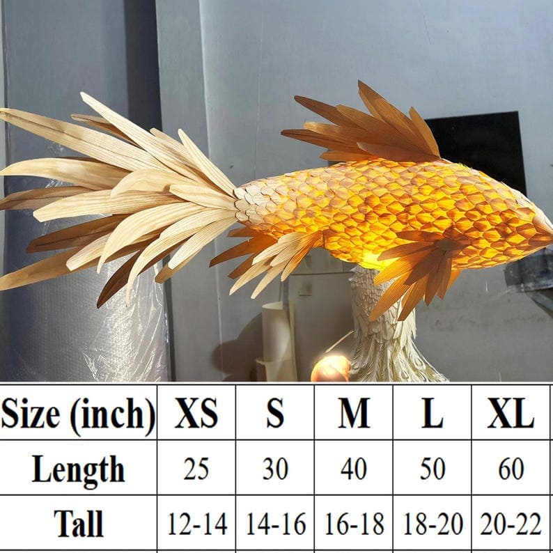 Fish ceiling light wood veneer lamp woven fish lantern handcrafted fish chandelier lighting art decor