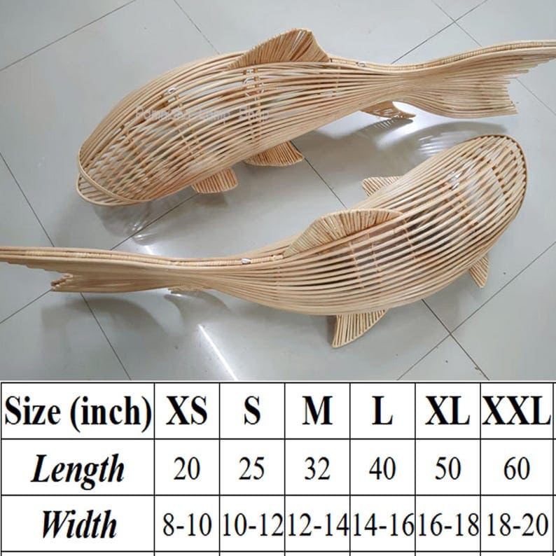 Fish hanging lamp large rattan whale pendant light handcrafted wicker fish chandelier light fixture art decor