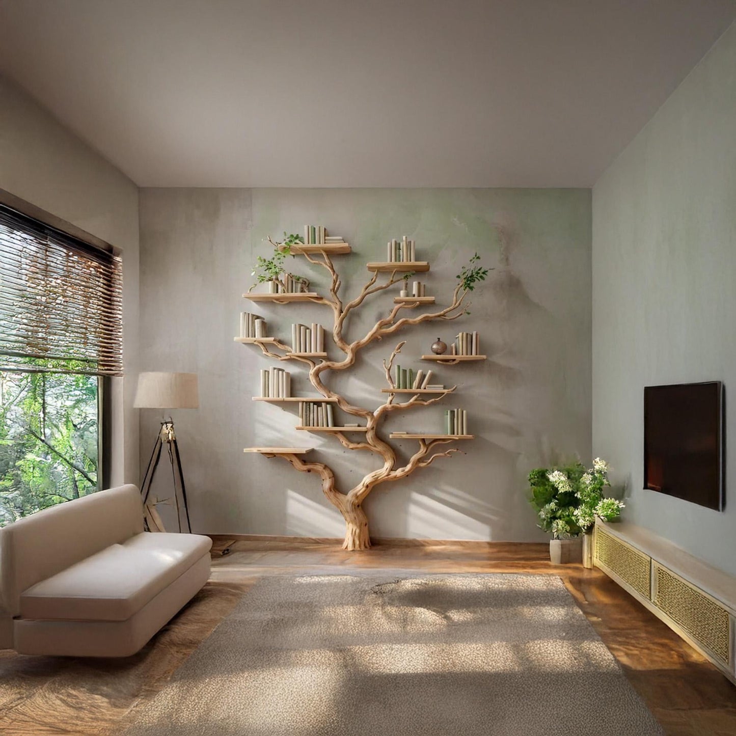 Floor bookshelf solid wood live edge floating shelf on wall natural driftwood bookcase decor handmade furniture