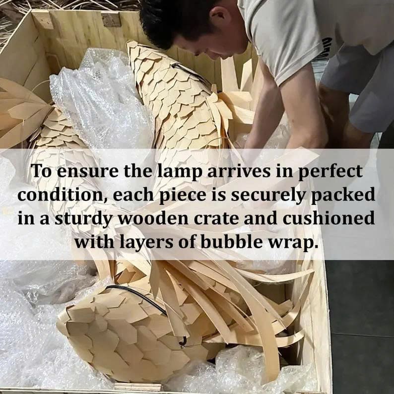 Wooden fish lamp hanging light wood veneer rattan fish pendant lighting woven fish chandelier koi fish lamp shade restaurant decoration