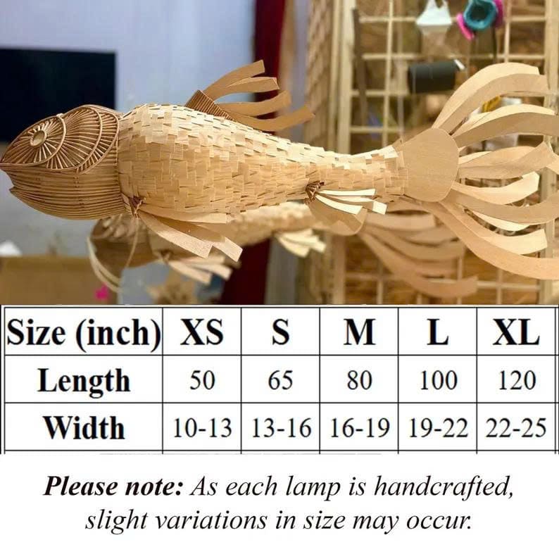 Wooden fish lamp hanging light wood veneer rattan fish pendant lighting woven fish chandelier koi fish lamp shade restaurant decoration