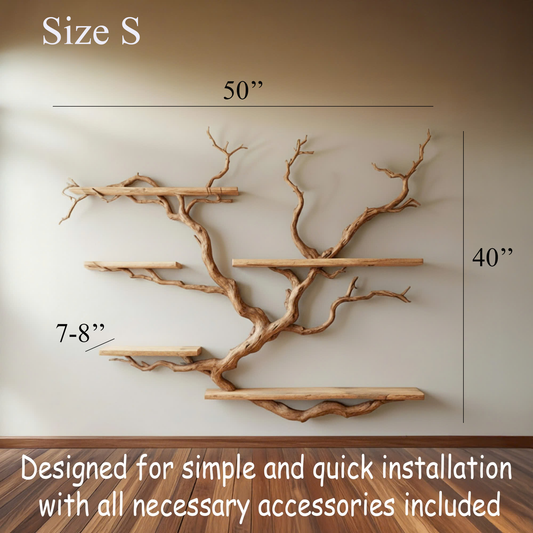 Tree branch book shelf wall mount  - Custom for Nancy